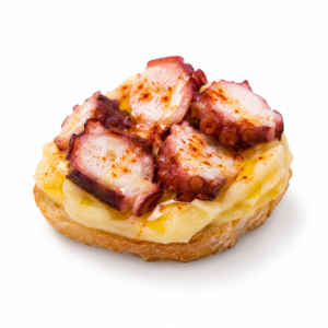Pulpo con crema de patata
